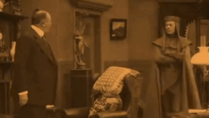 Scene from "A Message from Mars" (1913): Horace meets the Martian